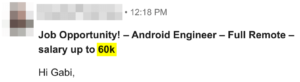 oferta trabajo android 60k