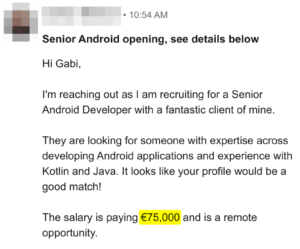 oferta trabajo android 75k