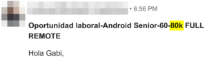 oferta trabajo android 80k